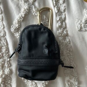 lululemon athletica Black Mini Backpack Keychain